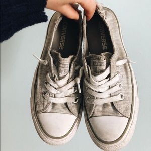 Gray striped Converse
